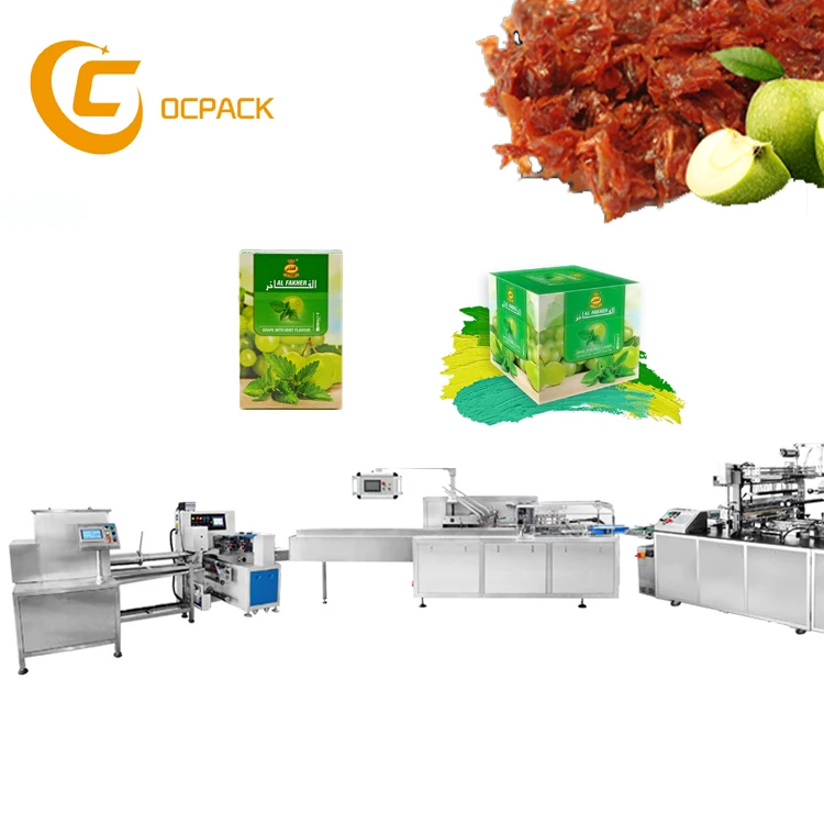 Automatic 50g 100g 250g hookah box production line wet shisha tobacco molasses packaging machine