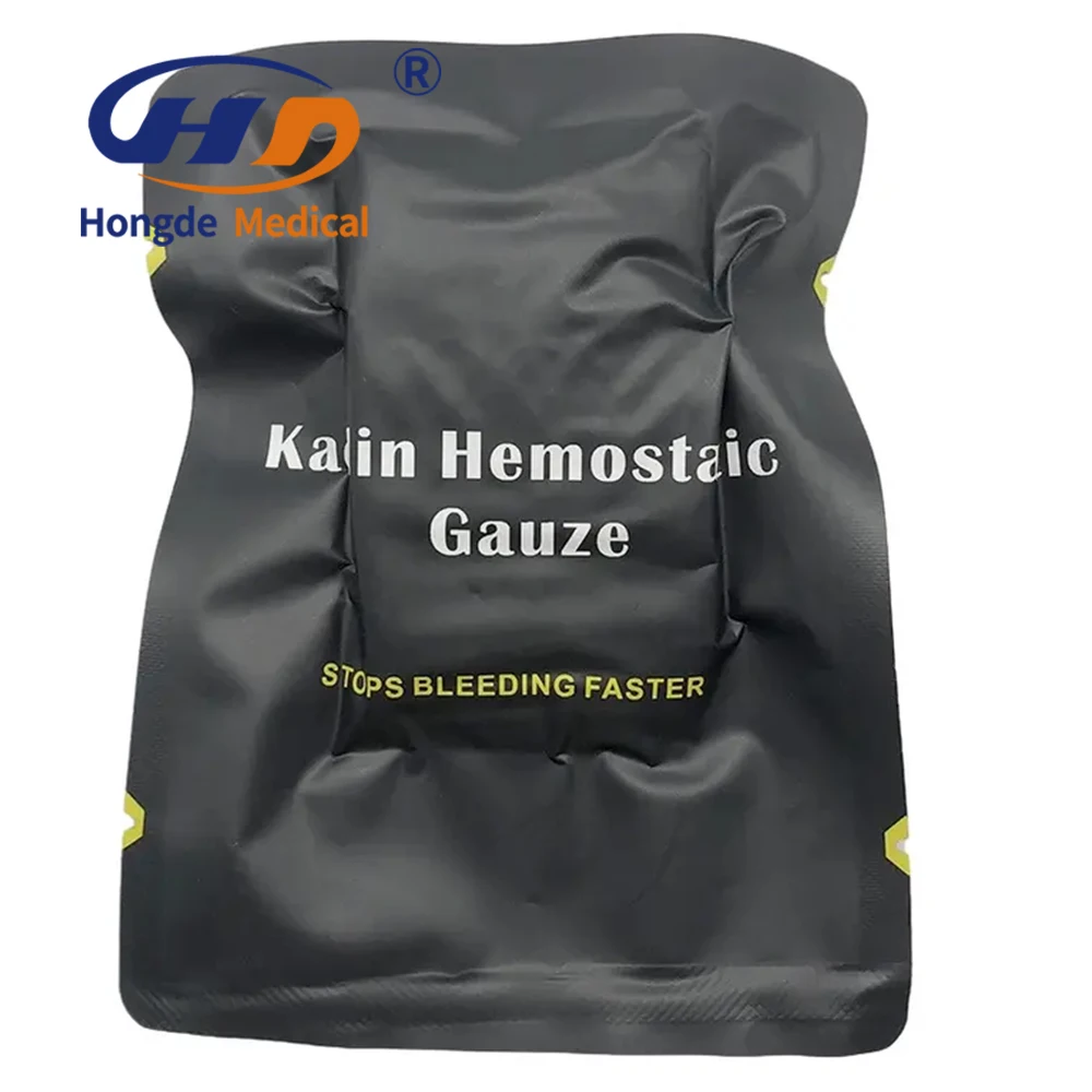 Wound Care Healing Ultra Absorbent Dressing Bordered High Absorbency Kaolin Z-fold Hemostatic Gauze