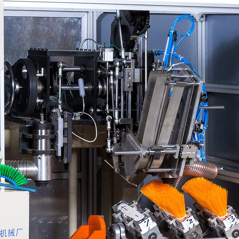 5 axis 2 drilling and 1 tufting Automatic CNC brush making machines for roller brush, toilet brush, wooden handle brush