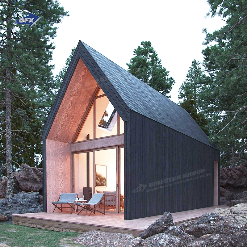 Недорогая сборная конструкция, современная стеклянная роскошная вилла, дом, небольшая треугольная модульная вилла на продажу