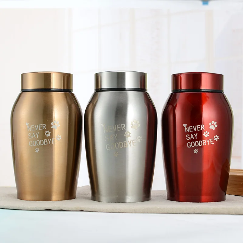 High quality stainless steel pet crematorium, cat and dog commemorative ashes box