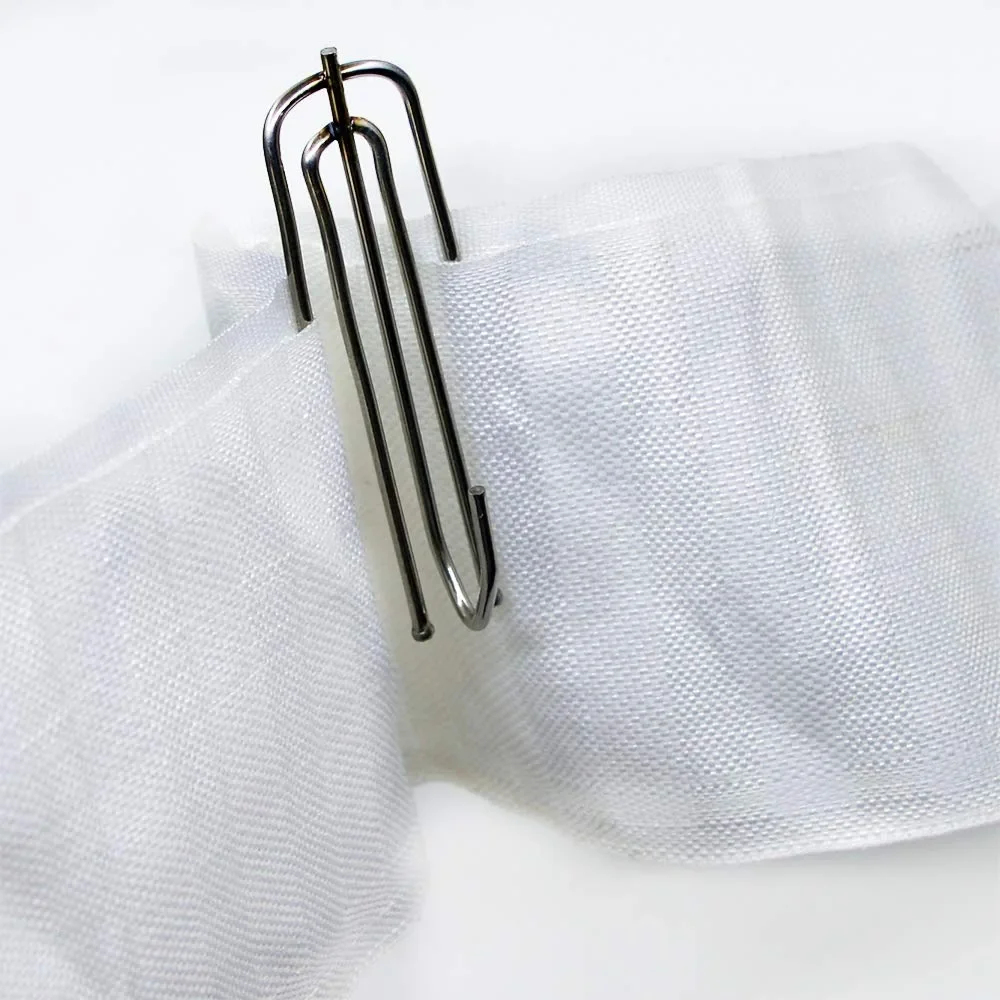Wholesale High Quality Curtain Accessories Simple Metal Pinch Pleat Metal Shower Curtain Pin Hooks For Curtain Tape
