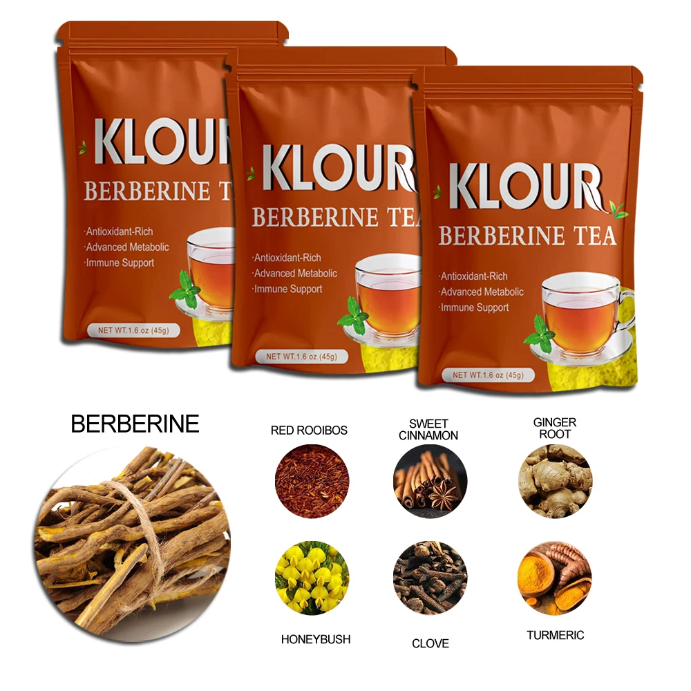 Berberine Tea - Organic Herbal Tea For Advanced Metabolic & Immune Support Antioxidant-Rich All-Natural Ingredients