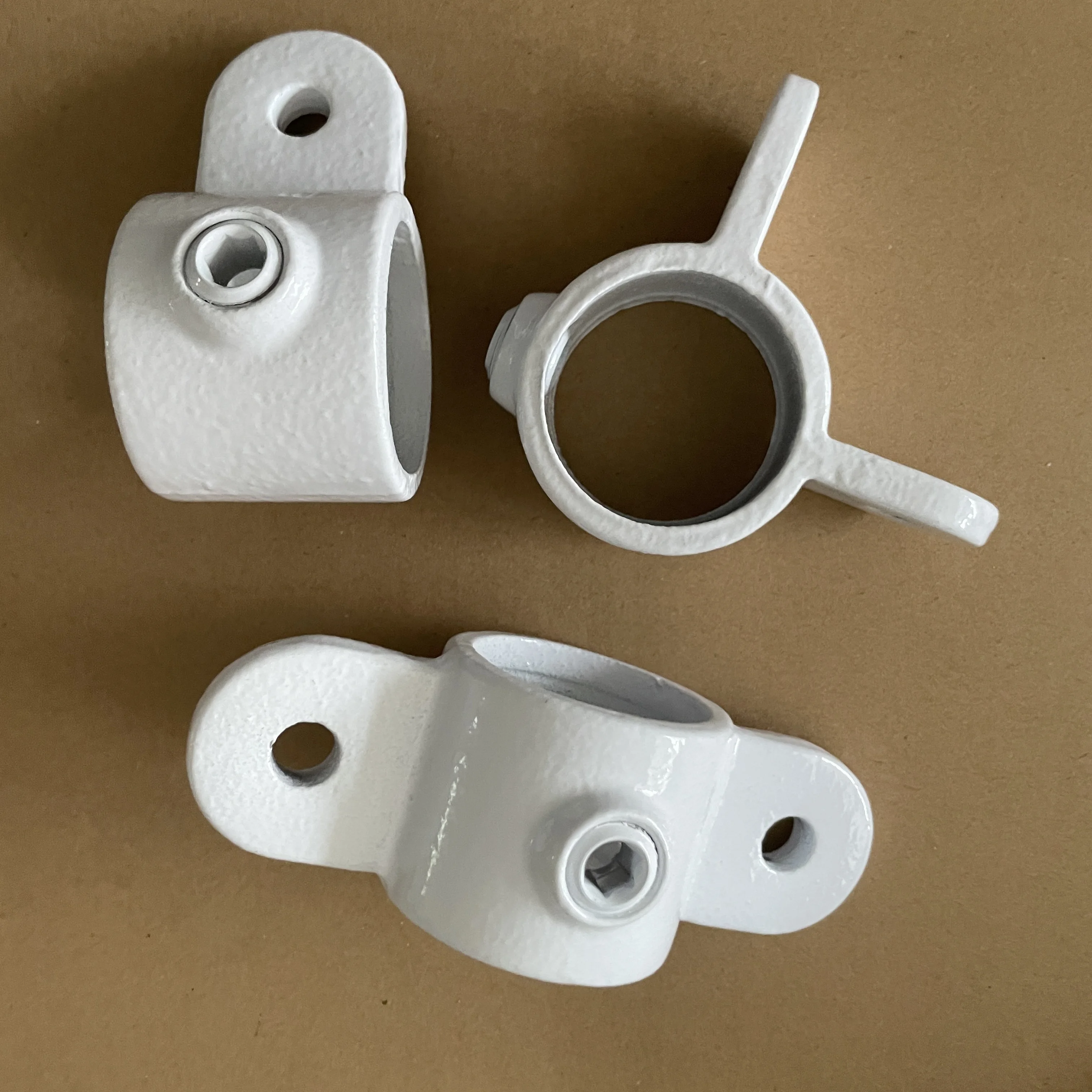 42.4 mm stable Steel pipe connectors Singe Swivel Combination key clamp for fastenings
