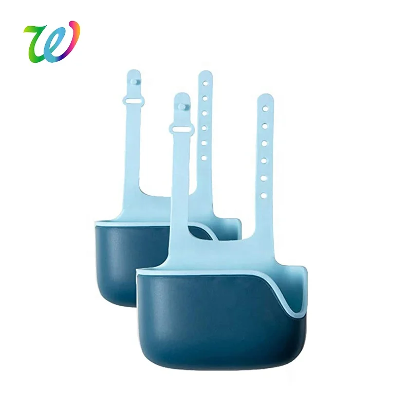 Wholesale Customization Ajustable Sink Caddy Silicone Sponge Holder with Drain Holes