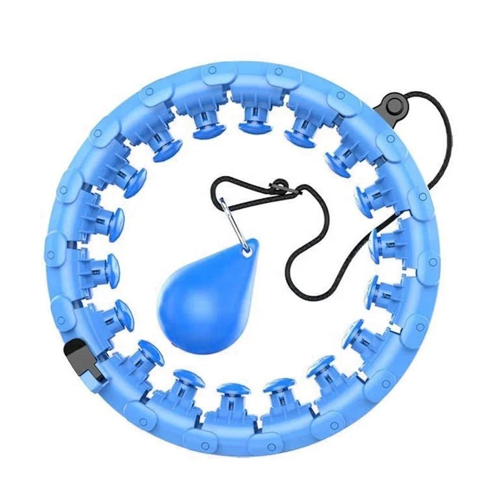 24 Red Color Knots Plastic Adjustable Detachable Weighted Hoola Fitness Hoops Smart For Adults Weight Loss