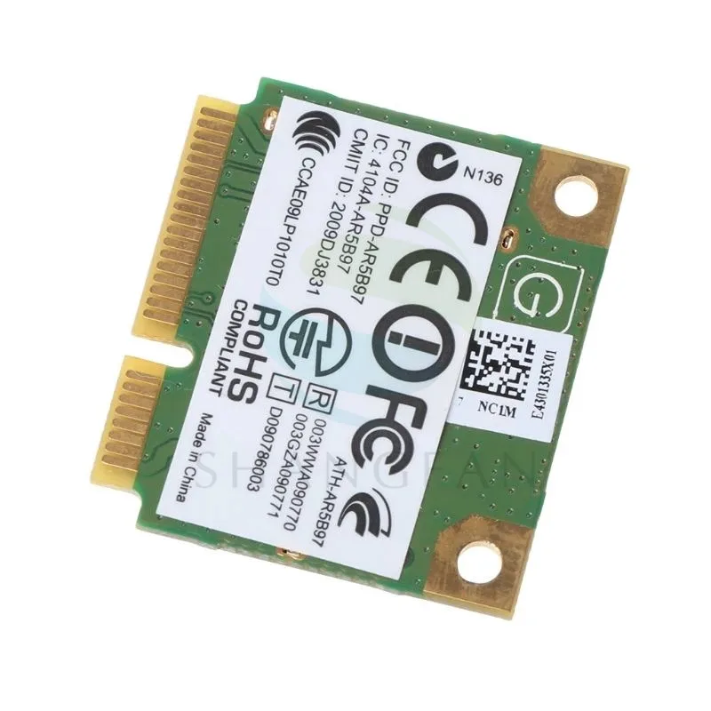 Беспроводной адаптер карты для Atheros AR5B97 802.11b/g/n PCI-E на полразмера сети AR9287 300 Мбит/с Wi-Fi мини PCIe Wlan dell