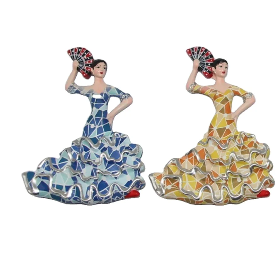Flamenco Newest Design Spain Magnetic Sticker Barcelona Resin Strong Fridge Espana Dancer Refrigerator Magnet
