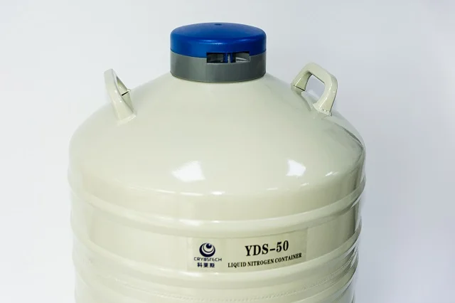 Лабораторный YDS-50B 50 литров 50 мм шеи LIN-русско-английский словарь с жидким азотом LN2 транспортировки бак для хранения vucuum термос