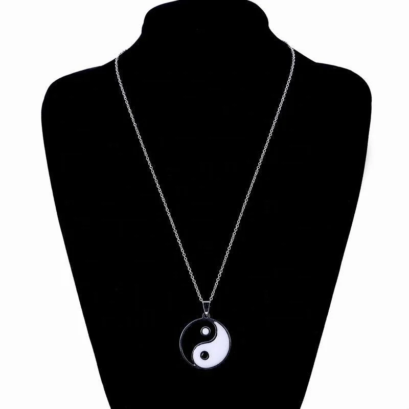 Taoism ювелирные изделия символ равновесия из нержавеющей стали Tai Chi Yin and Yang подвеска парное