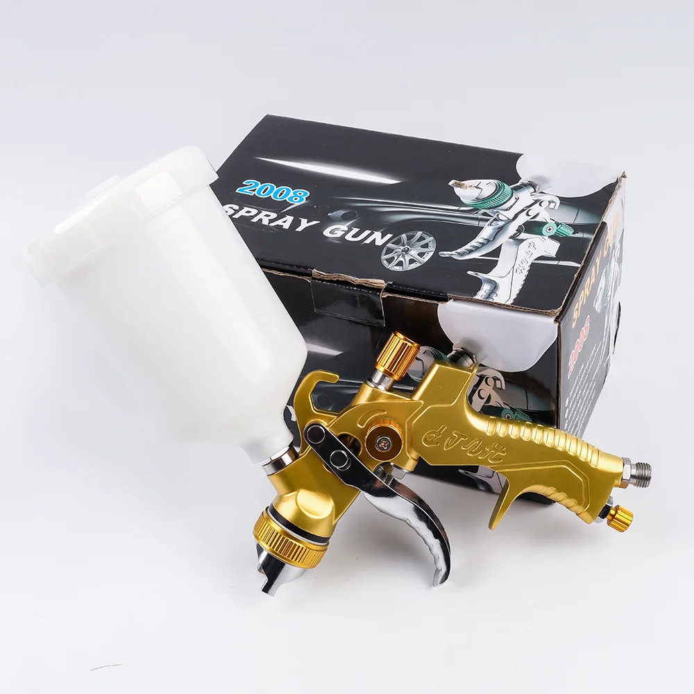 New Design HVLP Paint Spray Gun 1.3/1.5/1.8mm Aluminum alloy Pneumatic Paint Gun for Furniture Car Spraying.