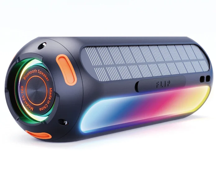 Hot Sale Portable  20W Solar Power Speaker Magnetic LED Light 5000mAh IPX6 Waterproof Wireless TWS Bluetooth Speaker