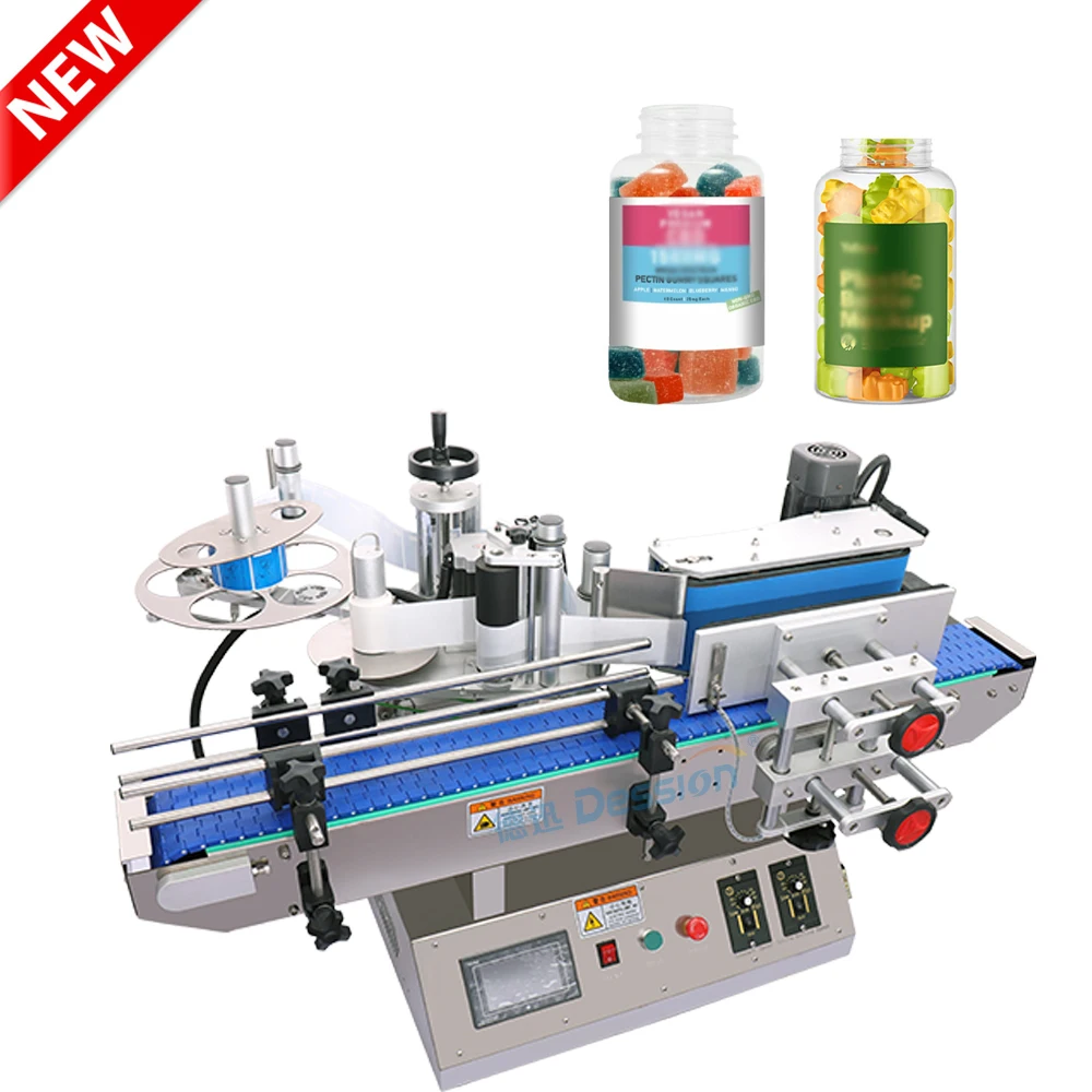 Hot Sales Stickers Label Automatic Lamination Machine Candy Plastic Round Bottle Jar Labeling Machine