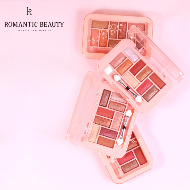 Romantic Beauty Eye Shadow Palette Earth Color Shimmer Matte Nude Eye Shadow Pigments Glitter
