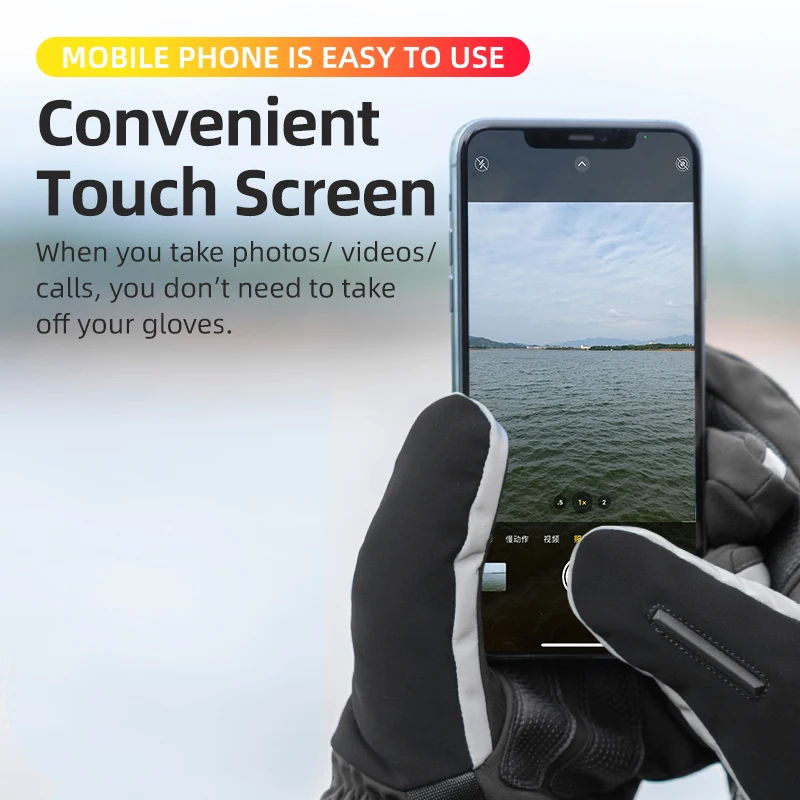 Customized Ski Gloves Snowboard Motorcycle Thermal Windproof Touchscreen Winter Outdoor Sports Warm Ski Gloves