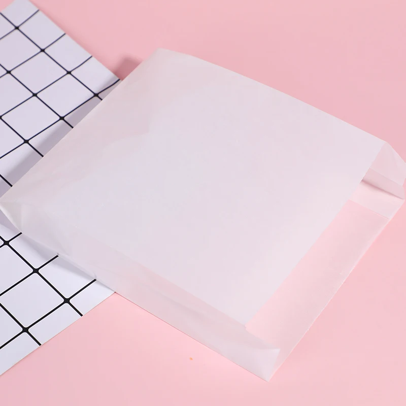 Custom Embossed Disposable Self Seal Transparent Biodegradable Envelope Wax Paper Glassine Bag