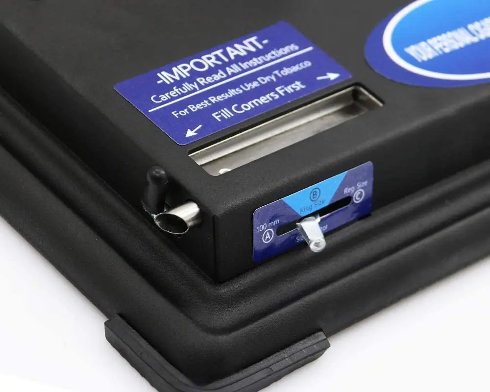 , Tobacco Hand Operation Injector Maker Roll Your Own Cigarettes Machine, 100mm, Regular Tubes, King Size (Black)