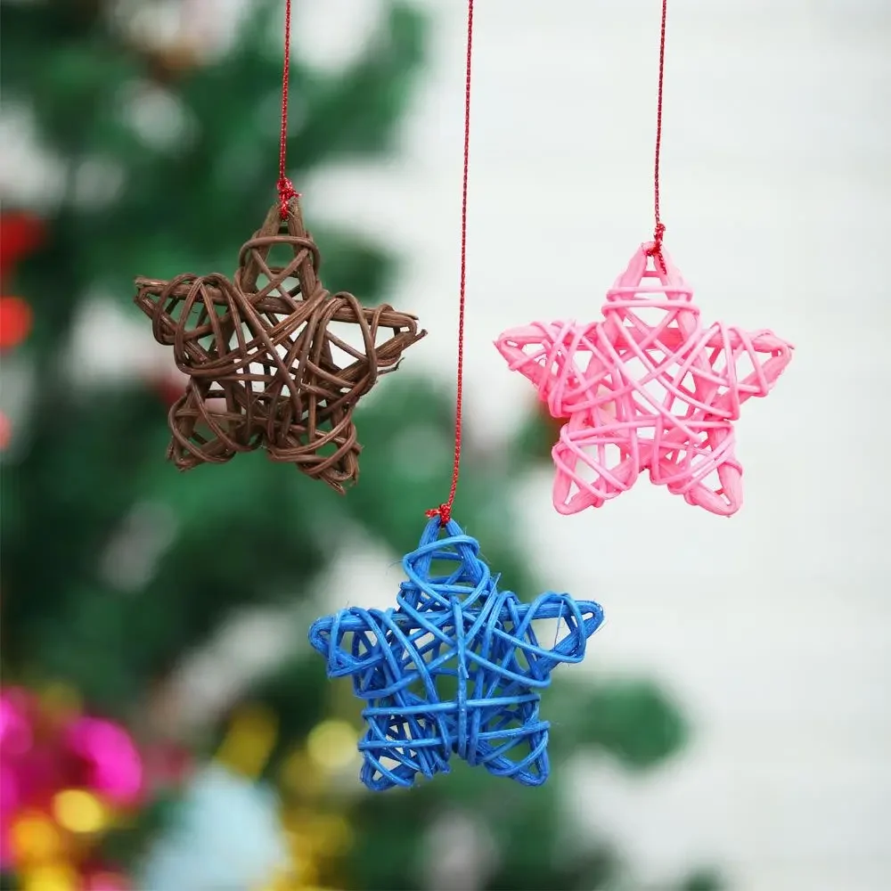 Wholesale Rattans Star Shaped DIY Crafts Natural Rattans Stars for Home Wedding Birthday Party Decorations