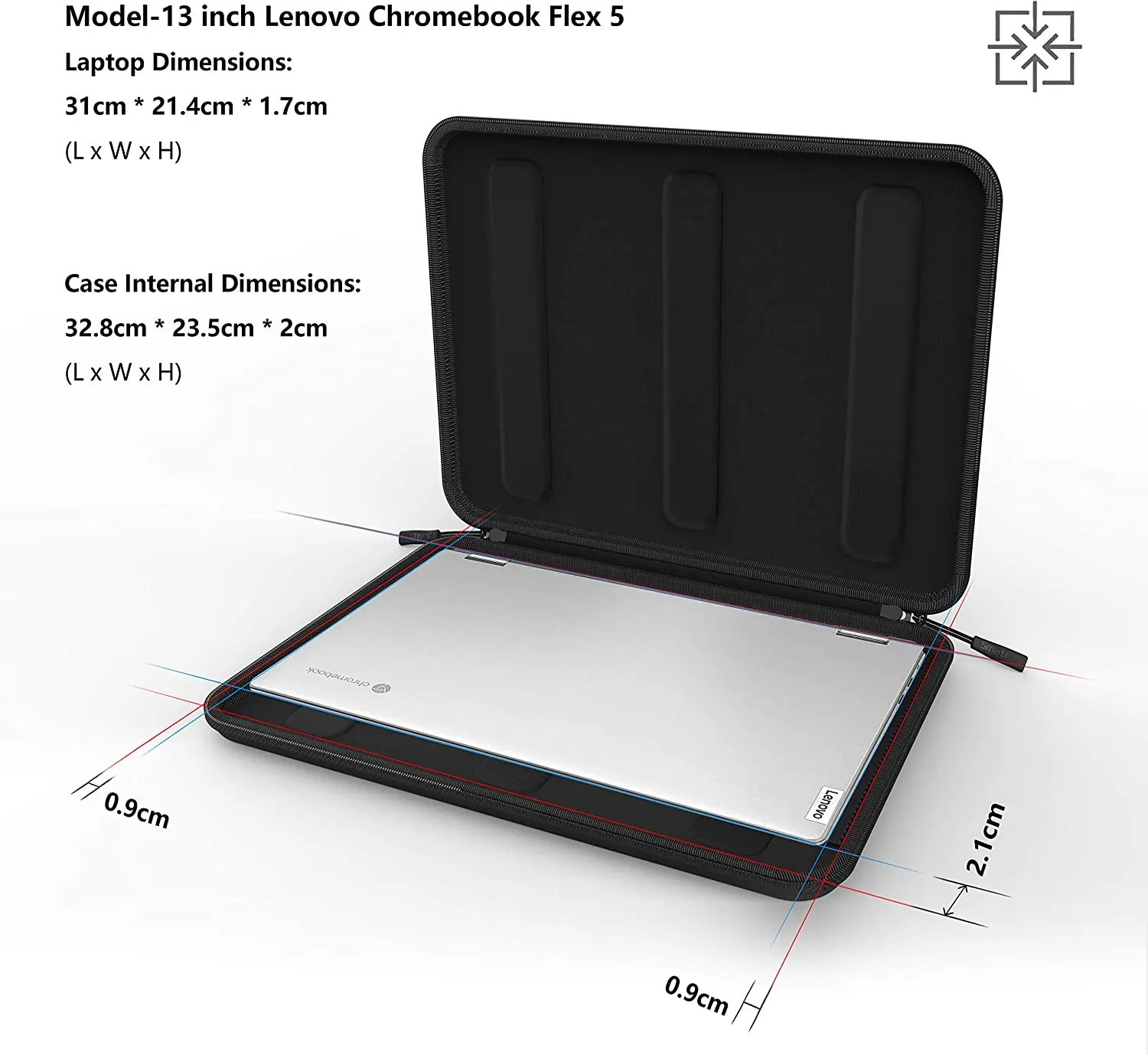 Patented Smatree 13inch Hard Sleeve Case Laptop for MacBook Air 2022 13.3inch 13.6inch