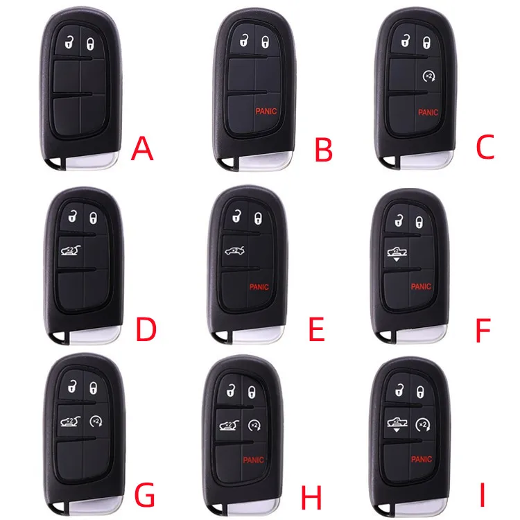 2 3 4 5 6 Button 433Mhz Megamos AES Chip Transponder  smart key car key remote Fob FCC ID GQ4-54T For Jeep Cherokee