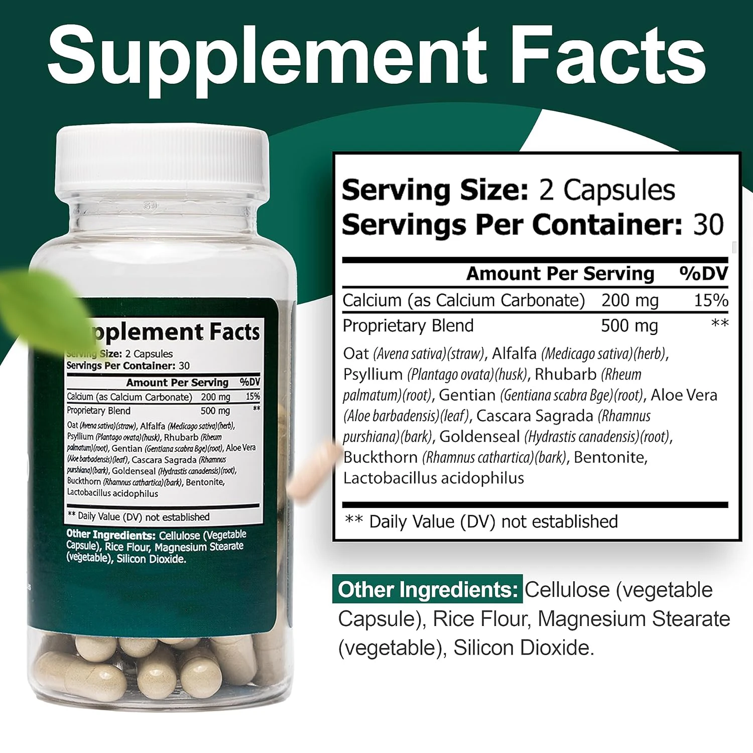 Private Label 15 Days Herbal  Support Slimming Relieves Bloating Eliminates Toxins Slimming Colon Cleanse Capsules
