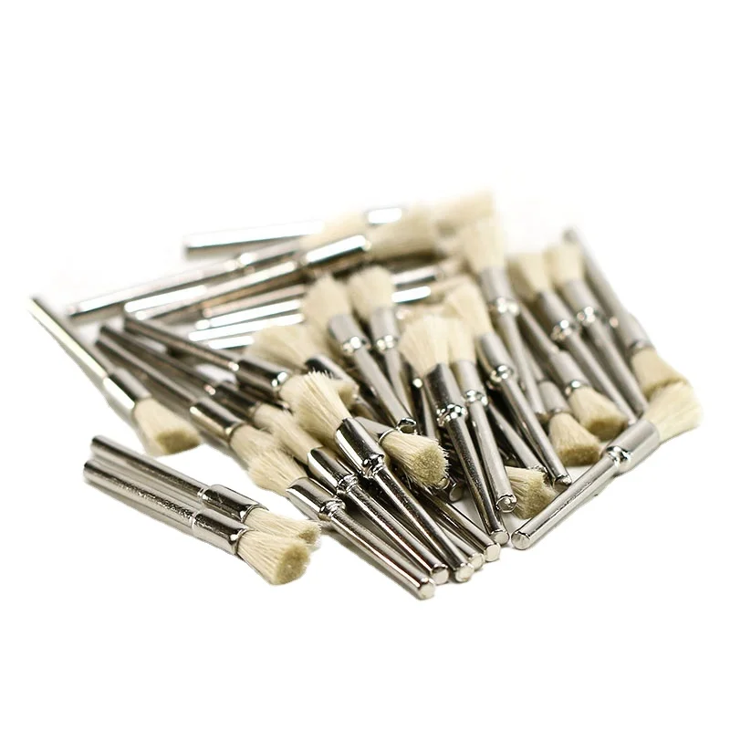 Mini wool brush 2.35mm shank jewelry clock metal dental goat polishing wheel Rotary Tools & Accessories