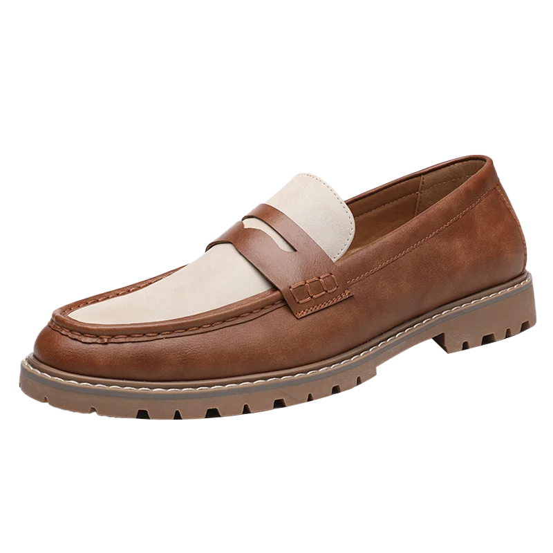 Size 39-46 Casual Slip On Penny Loafer Shoes Durable Classic Design Synthetic Leather Dress Shoes