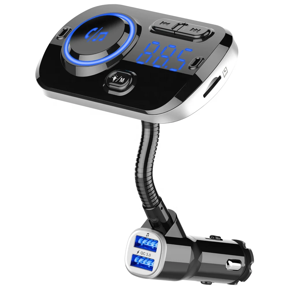 Car Charger Handsfree Dual USB Car Kit Mp3 Player  Fm Transmitter Bluetooth Car Wireless Charging