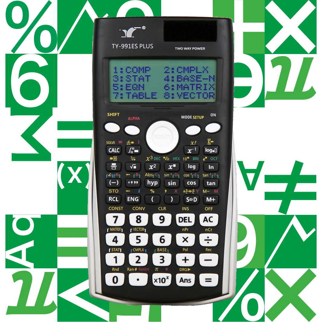Professional FX 991ES Plus Custom Solar Electronic Scientific Calculator School Use Custom Logo Digital Students Mathematics