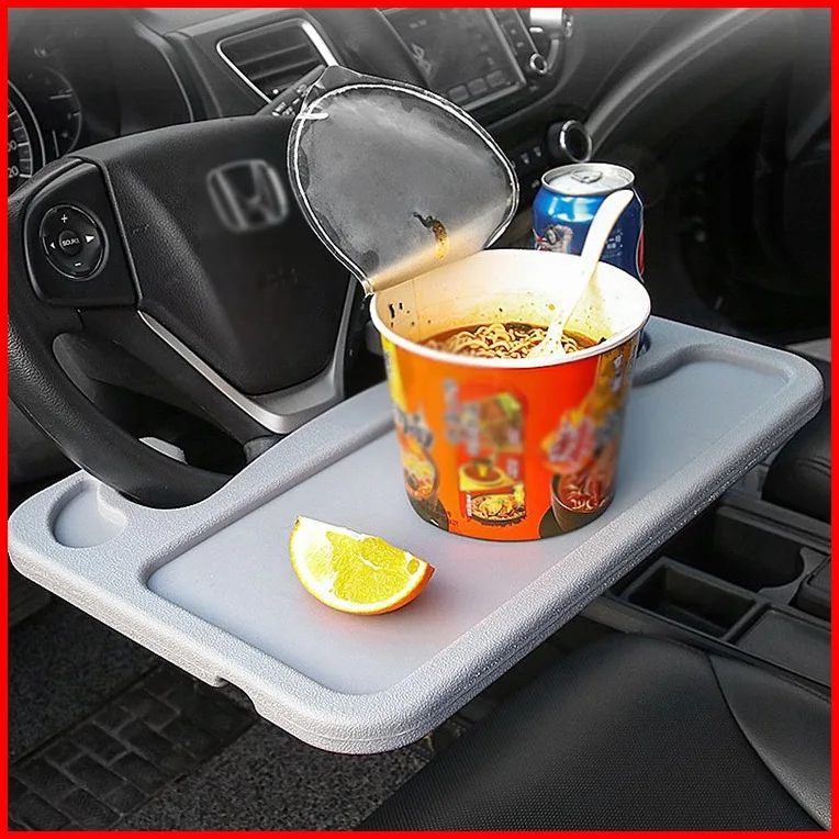 Portable Car  Laptop Working Desk Plastic Car Storage Tray Table