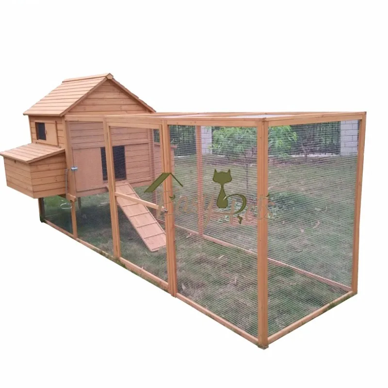 Enclosure Mobile Tractor Pet Cages Outdoor Raised Leg Hen House Chicken Coop for Layers Handmade Large Wooden Movable Portable
