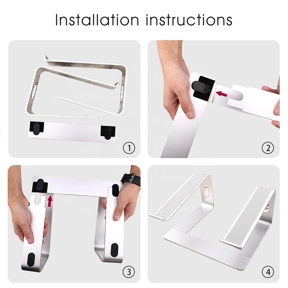 9 Colors 10 to 15.6 inches Riser Notebook Holder Stand Mount Computer Stand Ergonomic Detachable Aluminum Laptop Stand