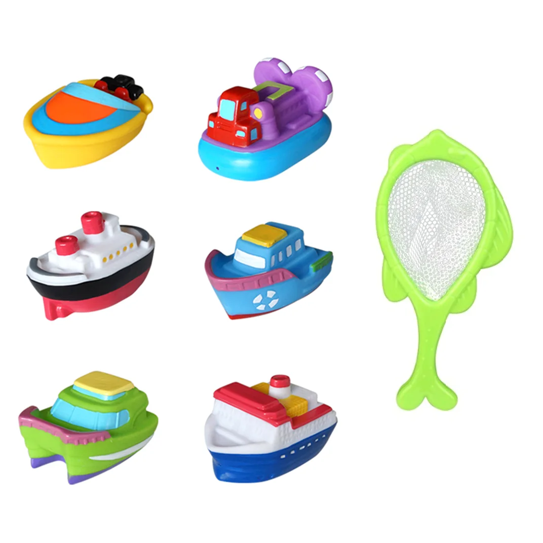 Экологичные Игрушки для ванны мягкая резиновая лодка игровой набор игрушка утка малышей детская душа распылитель воды