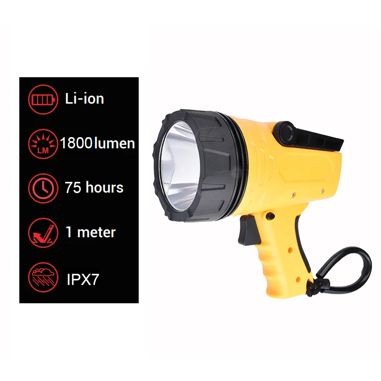 Rechargeable Portable Direct Charging Handheld Light with Strap for Marine, Search and Emergency