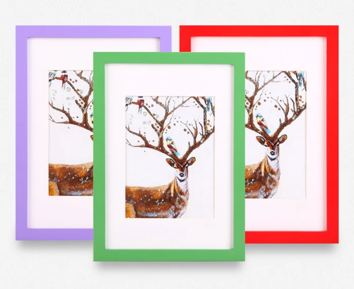 Custom European style wooden picture photo frame, home decoration wood modern picture frame