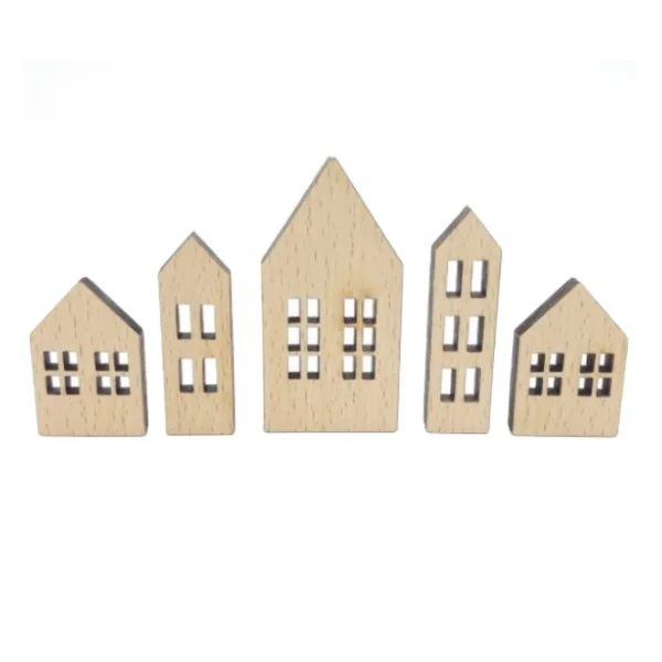 Unfinished Wooden Houses, Mini Wood Decorative House, Desk Decor House Blank Shape