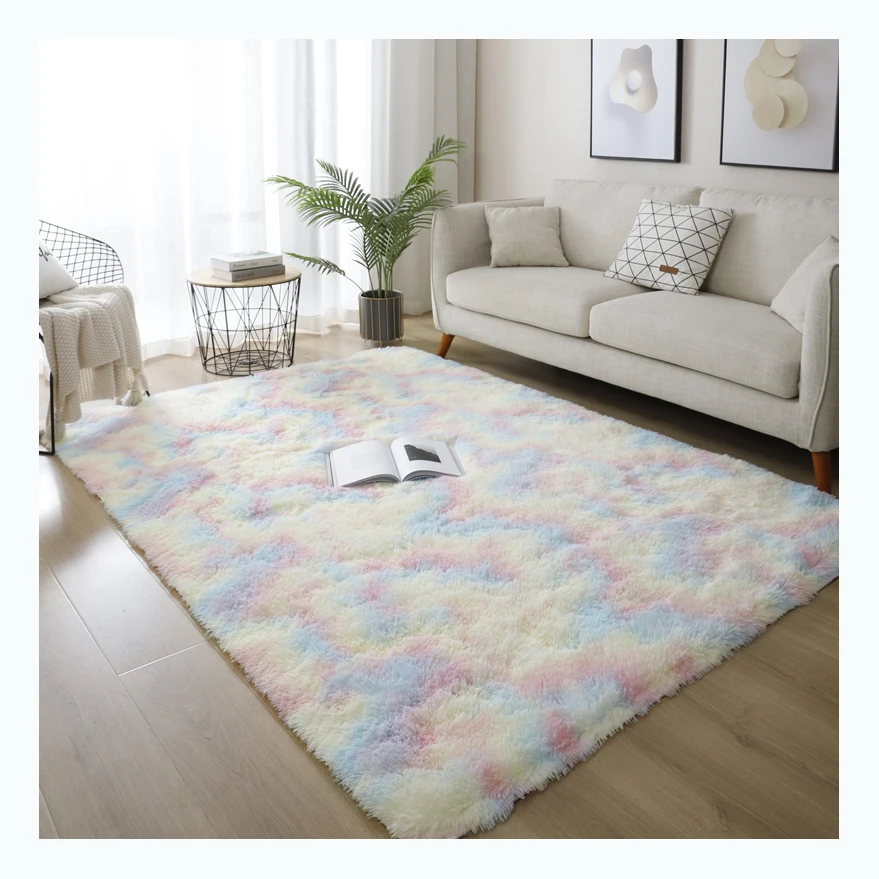 Плюшевый ворсистый ковер для камина, ковер для гостиной, большой роскошный ковер из хрустальной бархатной ткани, прямоугольный OEM-ковер