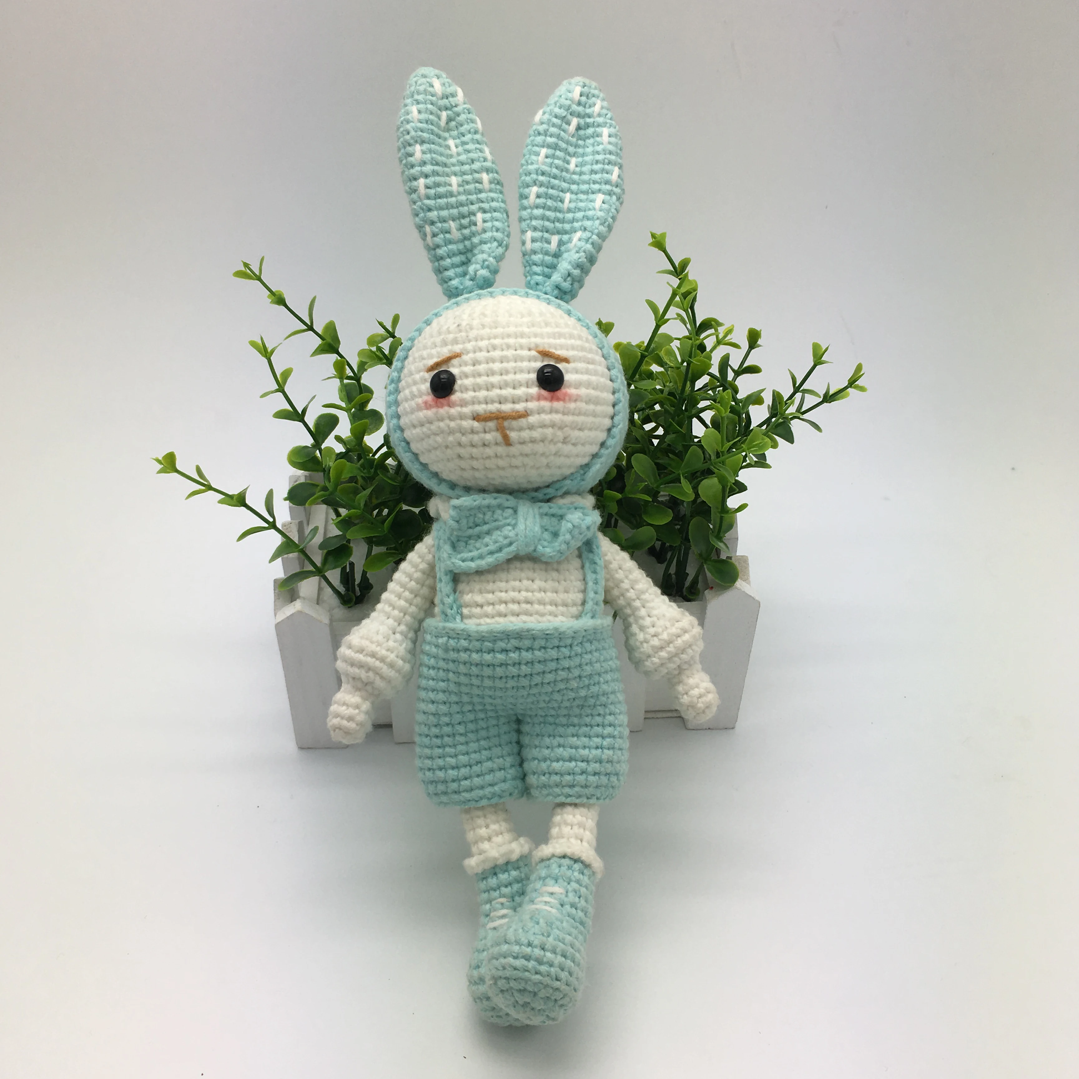 Wholesale Custom 100% Handmade Cotton Yarn Crochet Girl Dolls Toys Infant Knitted Gifts Amigurumi Toy