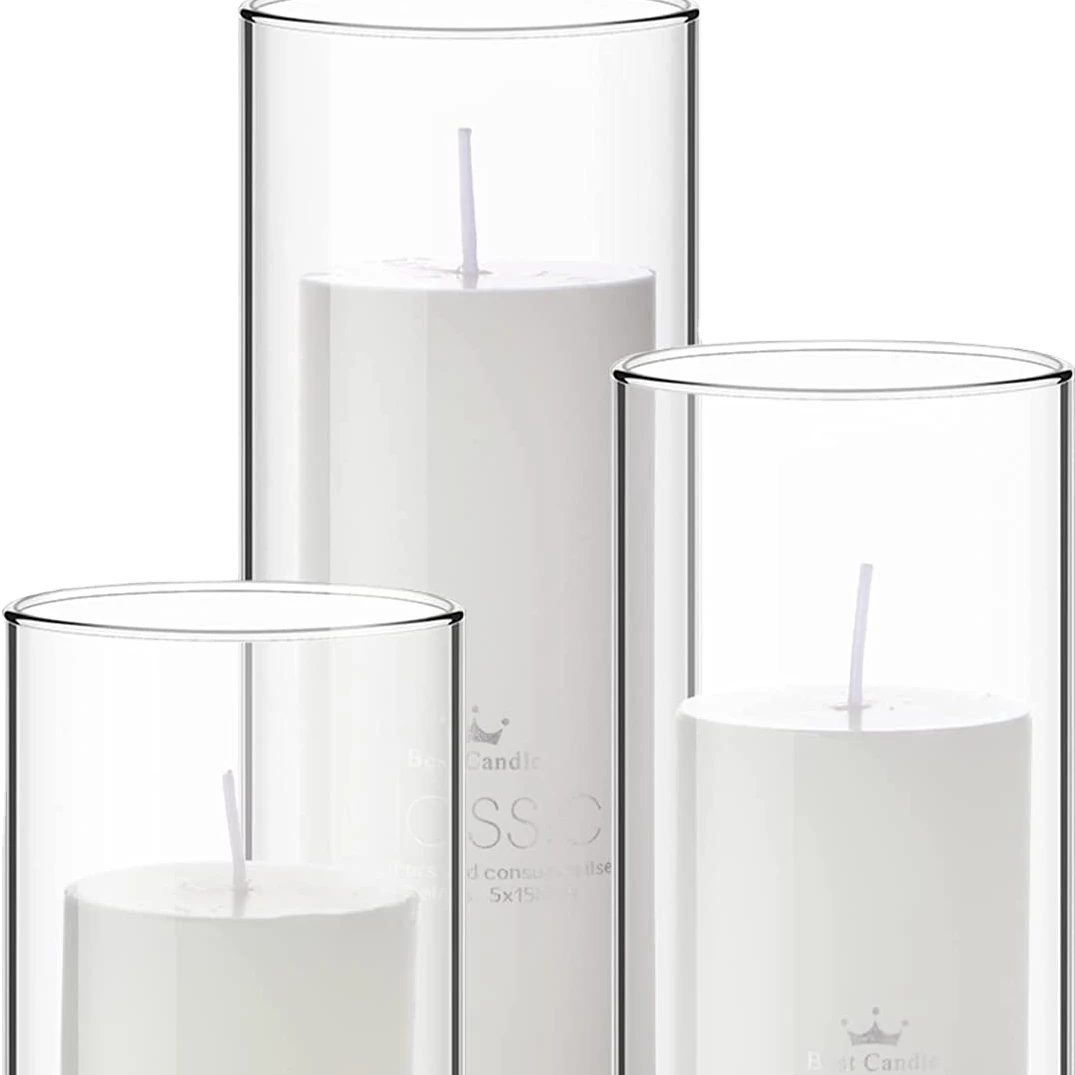 China candle factory making 7 days Velas votiva white paraffin wax pillar candles