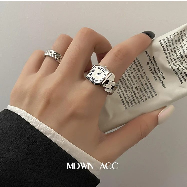 Anillos De Moda Para Hombre Творческий панк часы для мужчин кольца женщин и