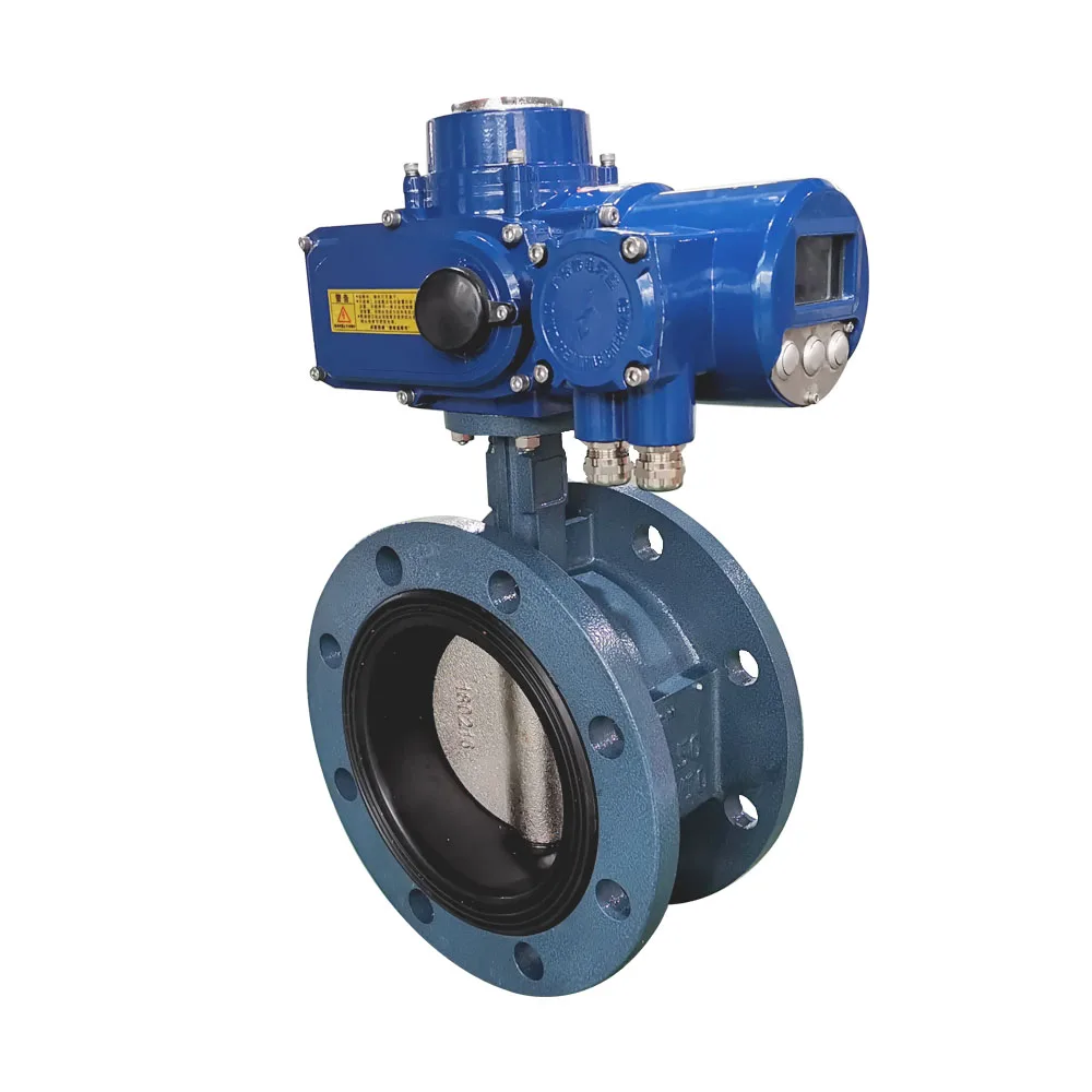 Double Flanged Type Electric 6 Inch Motorized butterfly Valve