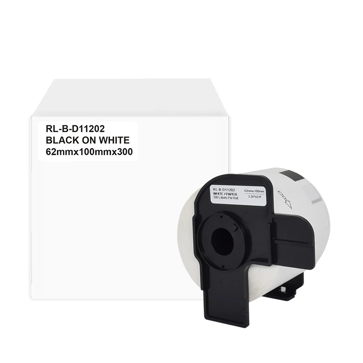 Factory Wholesale Compatible Dk11202 62mm*100mm*300pcs 11202 DK Shipping Labels Compatible DK-11202 Thermal Paper Roll