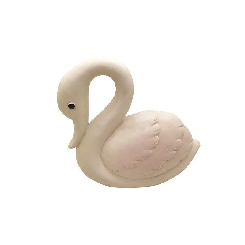 2022 New Arrived Baby Teether Set Natural Rubber Bath Floating Swan Teething Toy