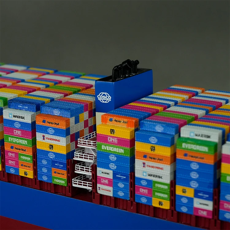 COSCO SHIPPING GEMINI Custom Made Handmade O.A.S Shipping  65cm Metal Container Ship Model For Shipping Gift