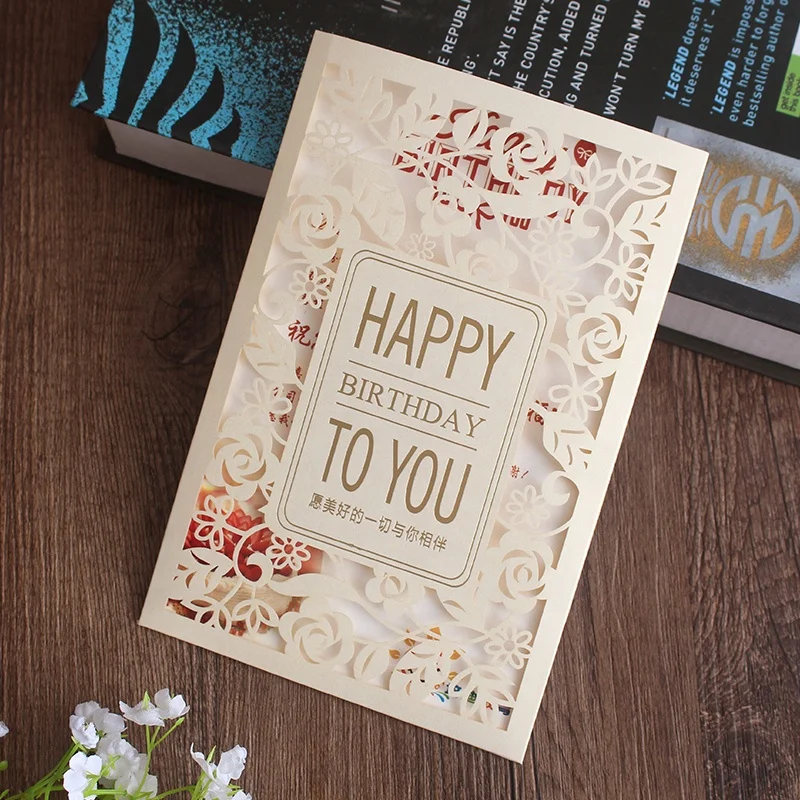 
Bulk Custom Wholesale DIY Handmade Luxury Birthday Wish Card Funny Birthday Card Invitation Cards For Birthday With Envelop 
