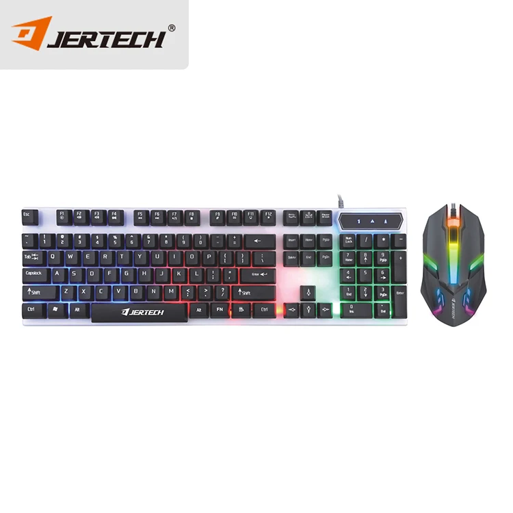 Jertech KM170 LED Backlight Gaming Keyboard and Mouse Combos