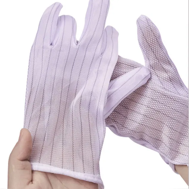 High Quality ESD pu anti-static stripe gloves