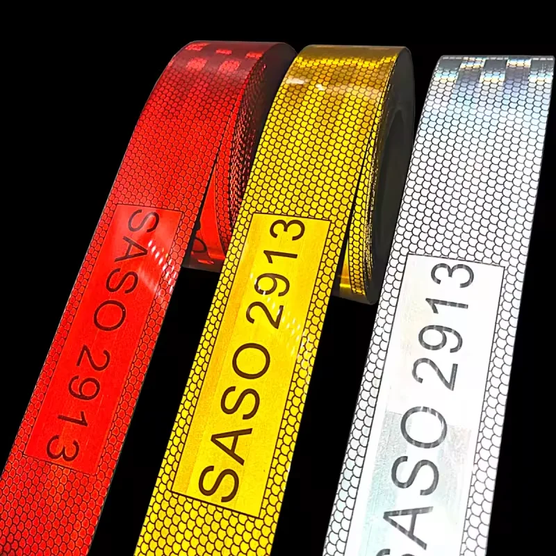 Saudi Arabia aluminized high-gloss reflective car sticker SASO 2913 warning reflective tape
