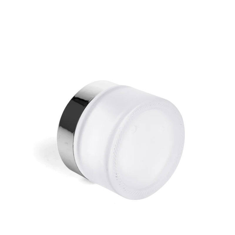 Wholesale 30Ml Frosted Cosmetic Glass Jar With Aluminum Lid For Cream