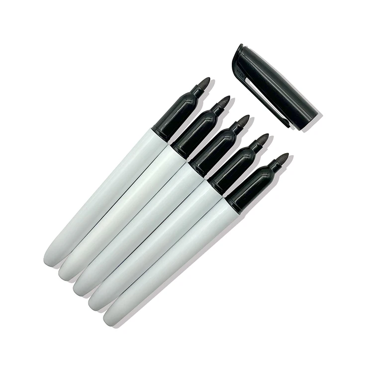 factory custom logo Good Quality Non Toxic Indelible Solid Paint Safe Pen  oil-based ink Permanent Marker Black for Signing